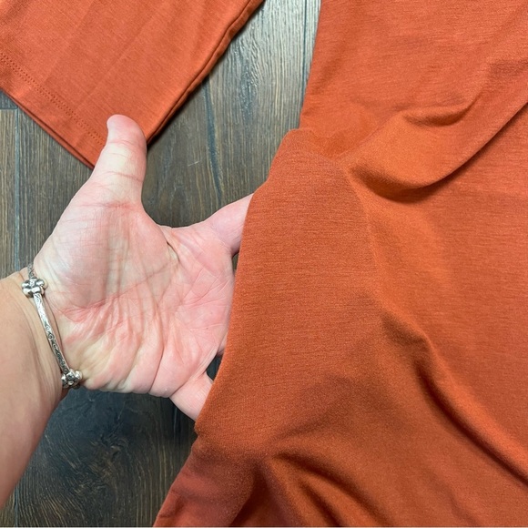 🆕 Simply Noelle Everyday Basic Knit Dress orange SZ SM - Picture 4 of 6